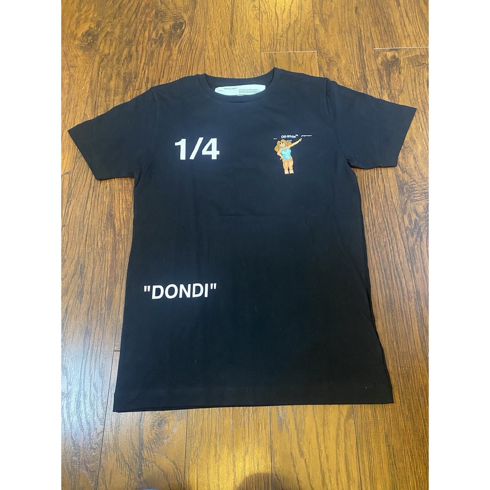 Off-White c/o Virgil Abloh Dondi White Impressionism SS19 Black T-Shirt Mens M
